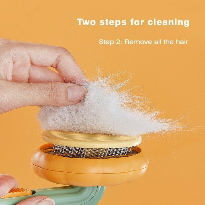 Transform Your Pet Grooming Experience with the Self-Cleaning Pumpkin Pet Grooming Slicker Brush