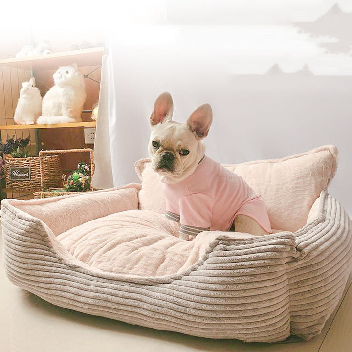The Comfort Your Pet Deserves: Removable Washable Plush Warm Pet Bed