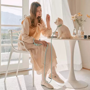 Explore the Elegance of Our Leather Pet Collar and Leash Set