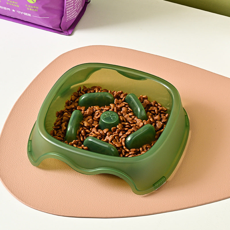 Slow Anti-Choking Plastic Pet Water And Food Bowl