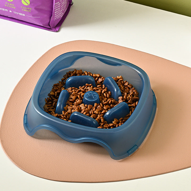 Slow Anti-Choking Plastic Pet Water And Food Bowl