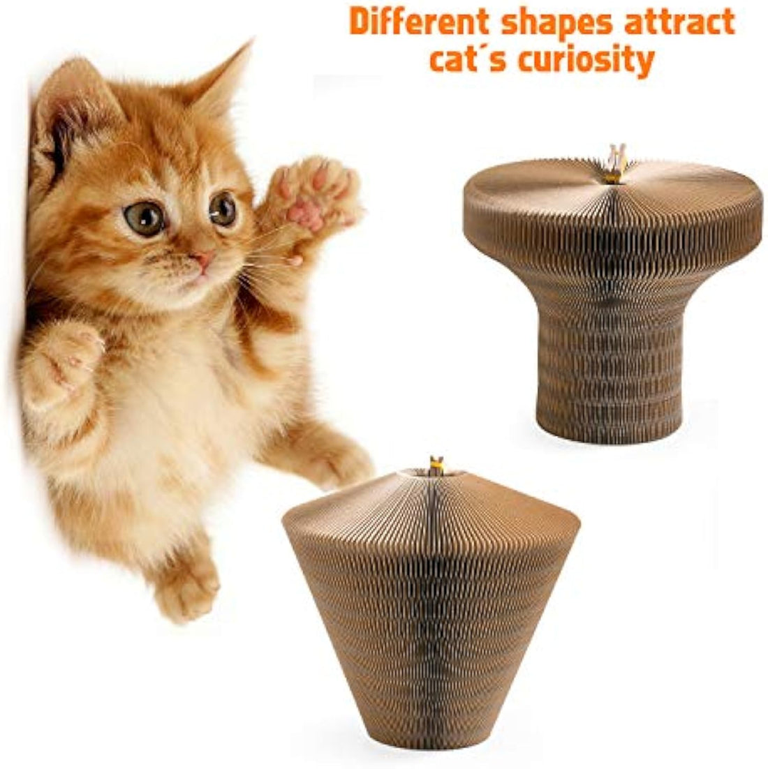 Collapsible Cardboard Pet Scratcher Lounge Round Bed