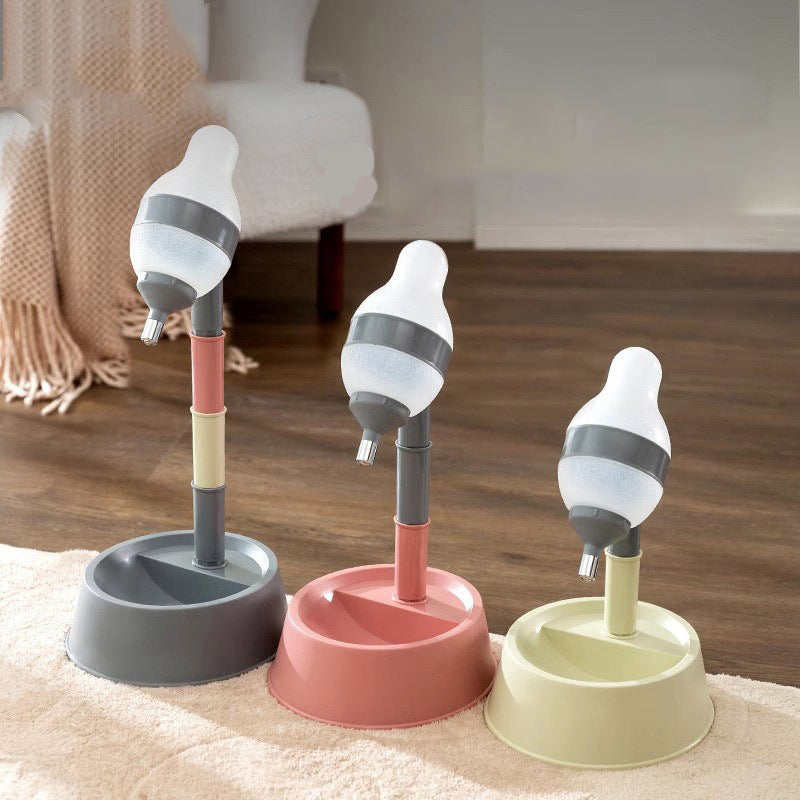 Standing Water Dispenser Adjustable Height Automatic Pet Bowl