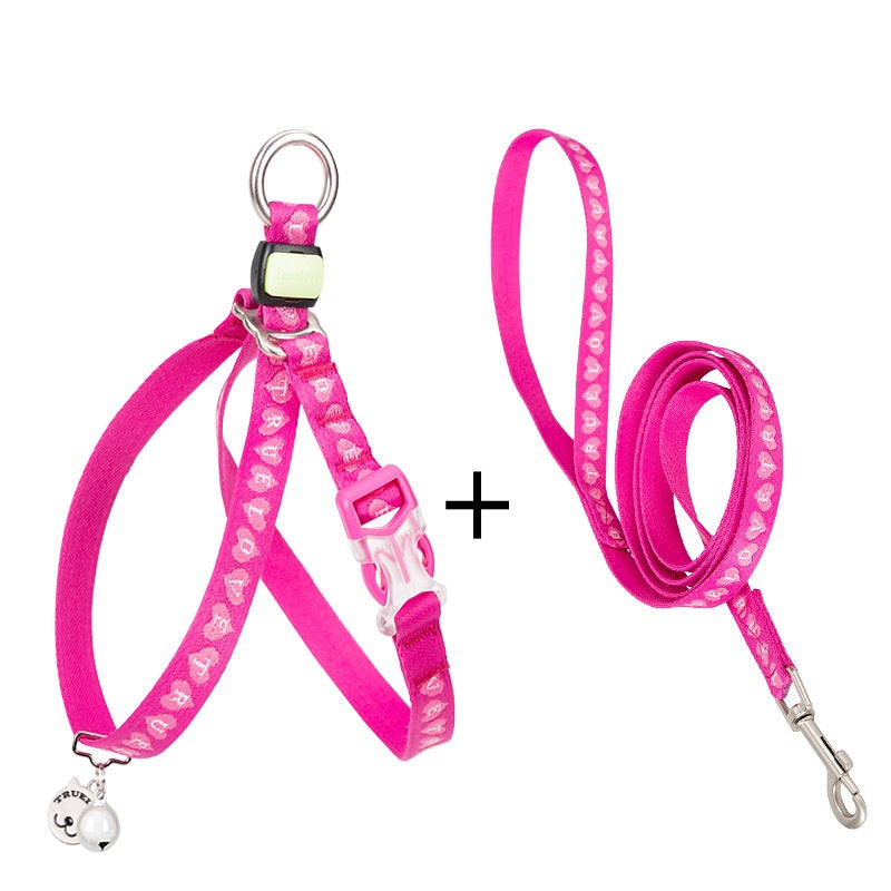Pet Chest Strap Harness Vest Adjustable Leash for Small Pets