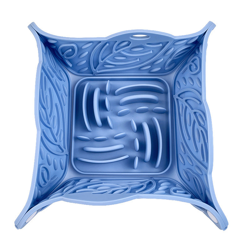 Silicone Foldable Slow-Feeding Pet Bowl Multi-Functional