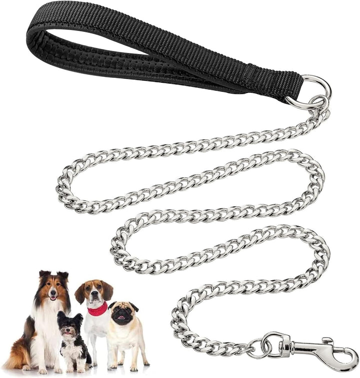 Heavy Duty Metal Pet Leash Chew Proof Chain Handle