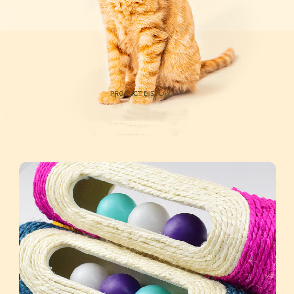 Long Sisal Drum Interactive Pet Toy Set