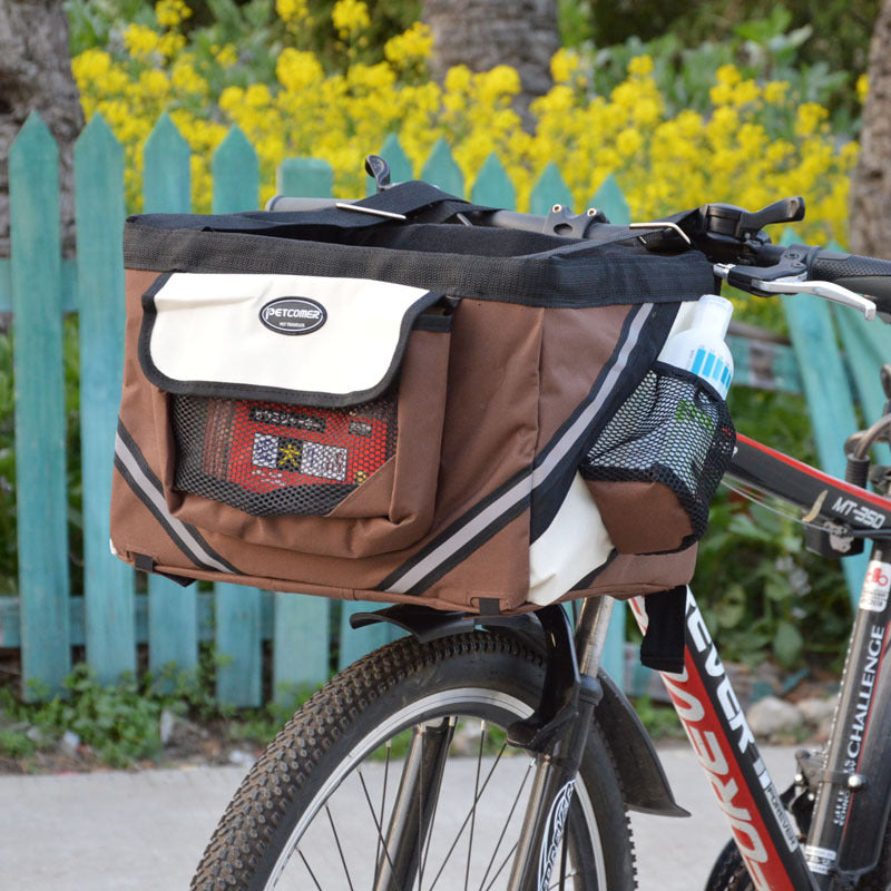 Pet Bicycle Carrier Front Basket Removable Bike Bag