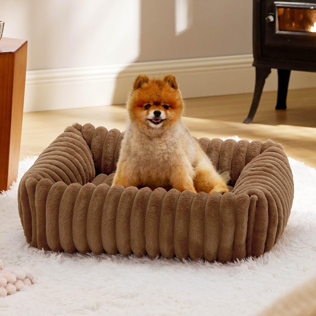 All-Season Plush Pet Bed Cozy Warm Sleeping House