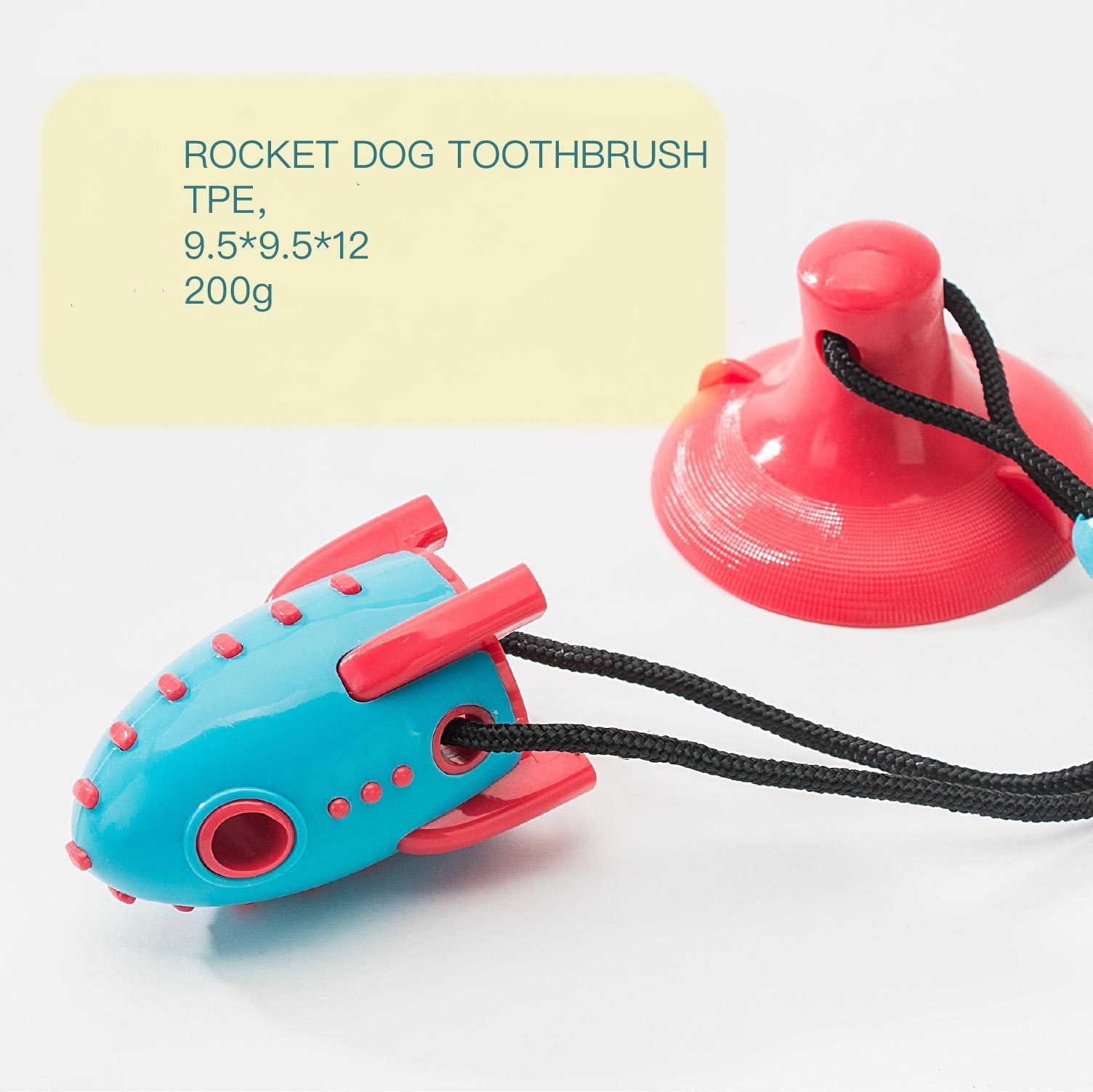 Rocket-Shaped Bite-Resistant Interactive Pet Toy