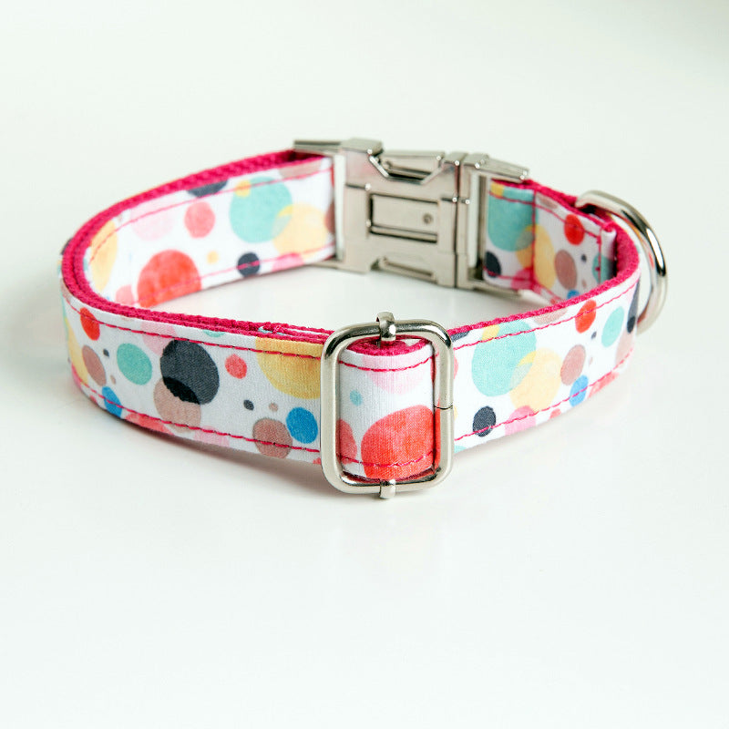 Bubble Design Pet Collar And Leash Set