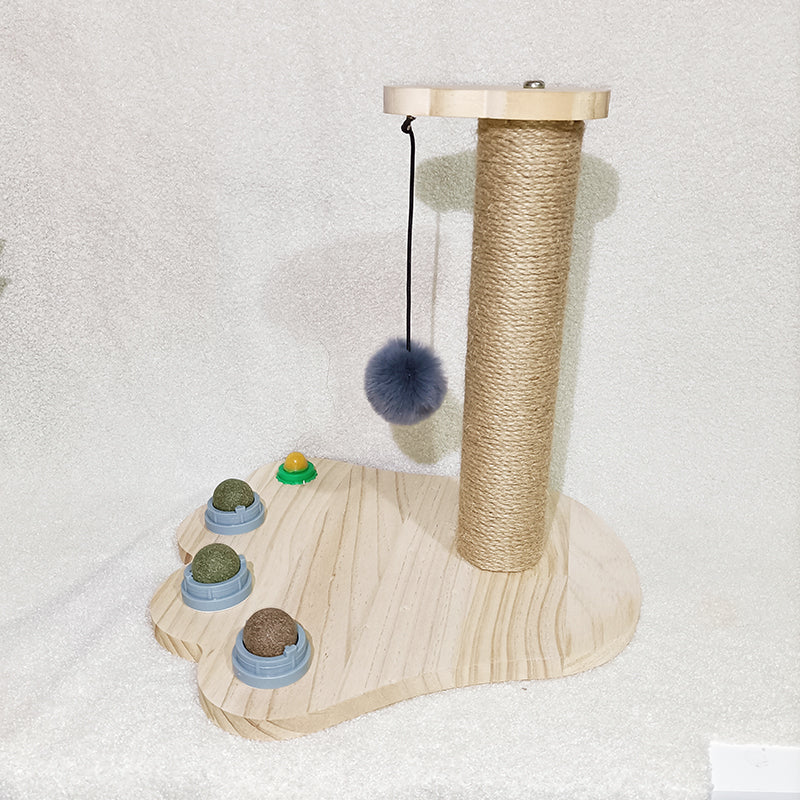 Solid Wood Turntable Bite-Resistant Interactive Pet Toy