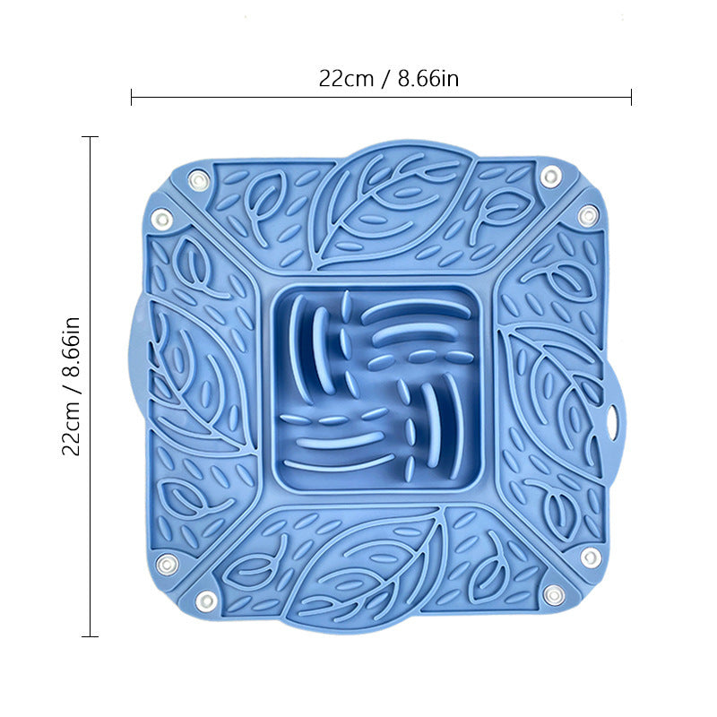 Silicone Foldable Slow-Feeding Pet Bowl Multi-Functional