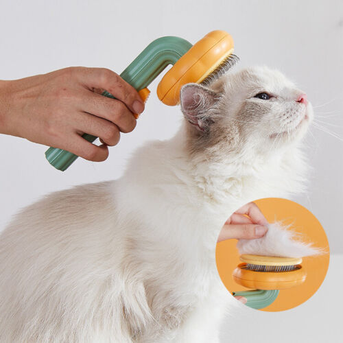 Self-Cleaning Pumpkin Pet Grooming Slicker Brush