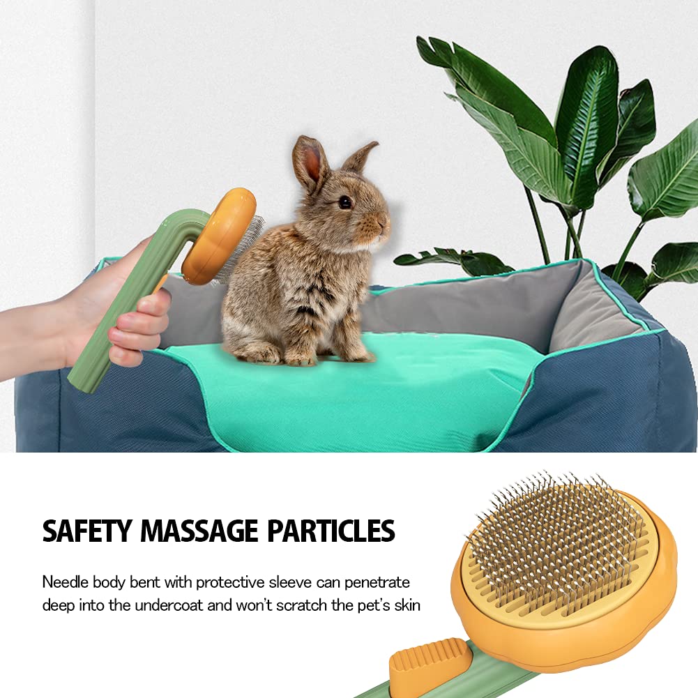 Self-Cleaning Pumpkin Pet Grooming Slicker Brush