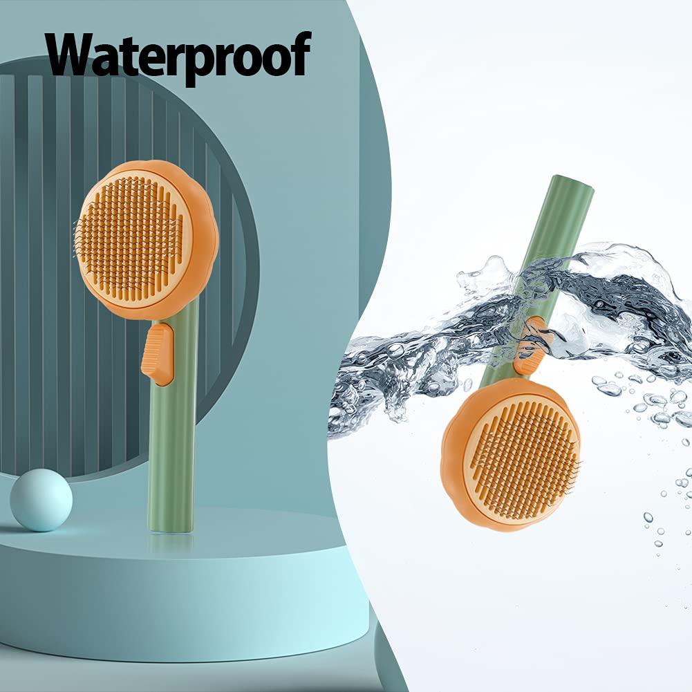 Self-Cleaning Pumpkin Pet Grooming Slicker Brush