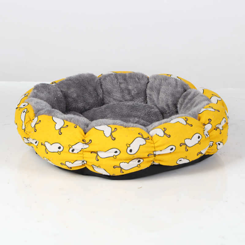 Calming Donut Pet Bed Soft Fluffy Round Design