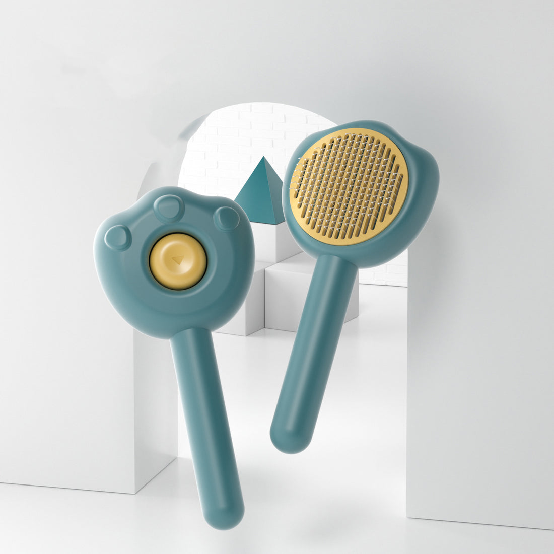 Self-Cleaning Pet Grooming Comb Hair Brush Kit
