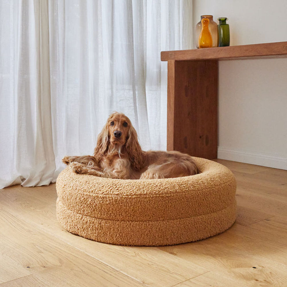 Solid Color Round Pet Bed Cozy Nest