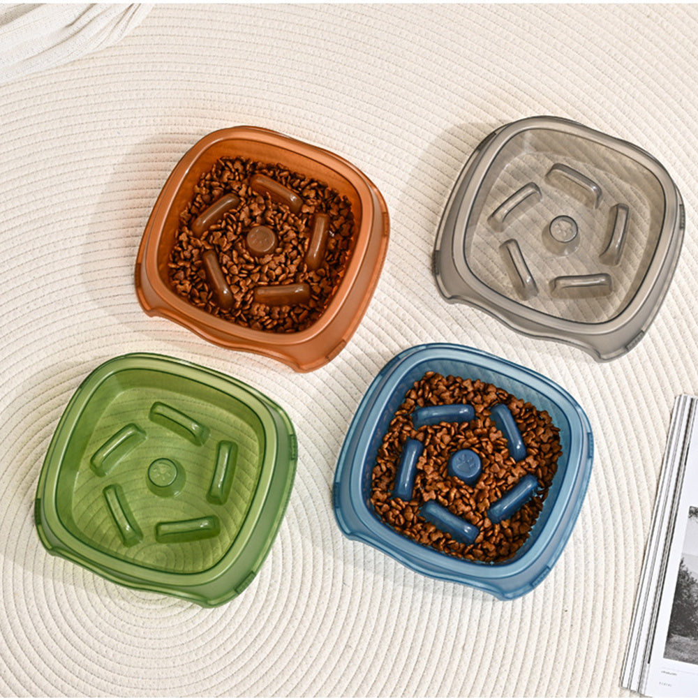 Slow Anti-Choking Plastic Pet Water And Food Bowl
