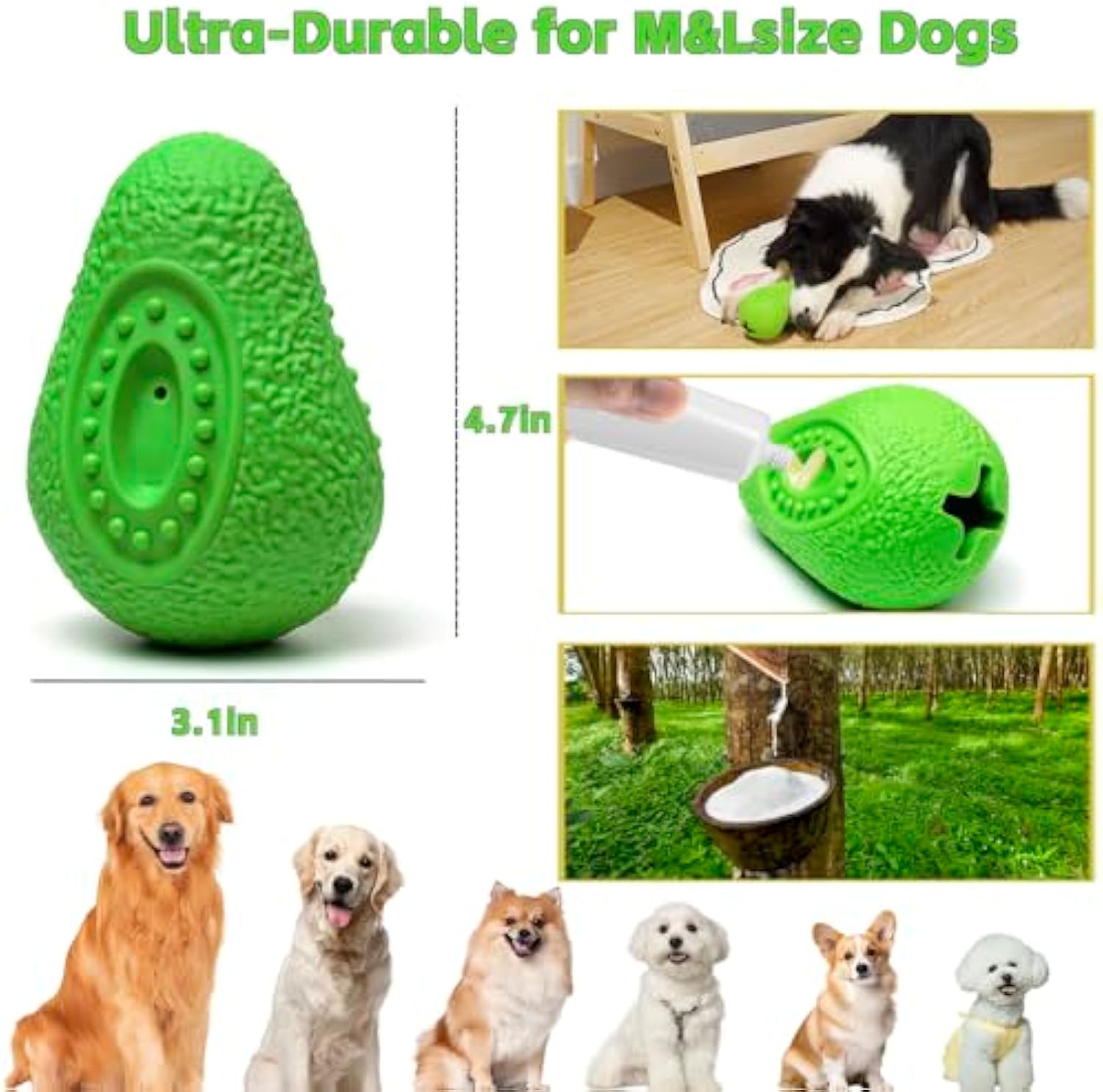 Indestructible Chew-Resistant Safe Rubber Pet Toy