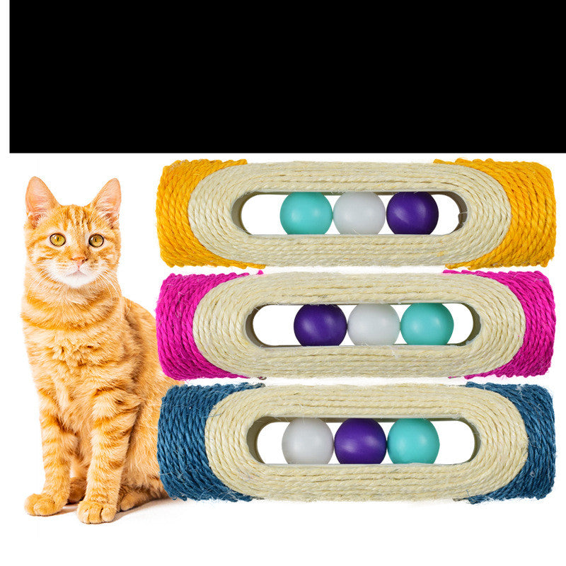 Long Sisal Drum Interactive Pet Toy Set
