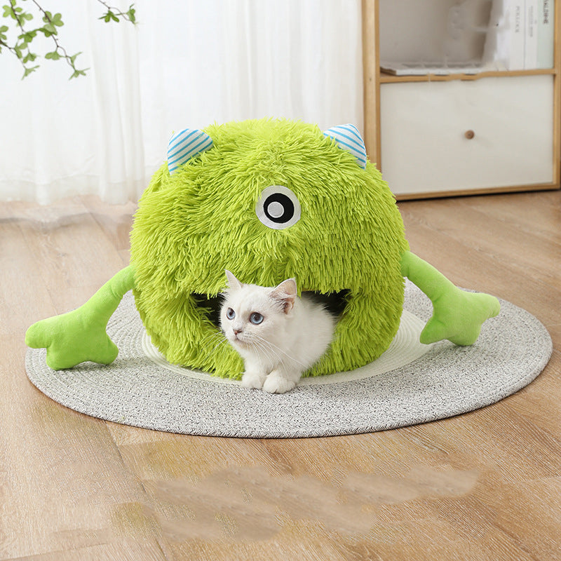 Machine Washable Fluffy Pet Bed Soft Calming Cushion