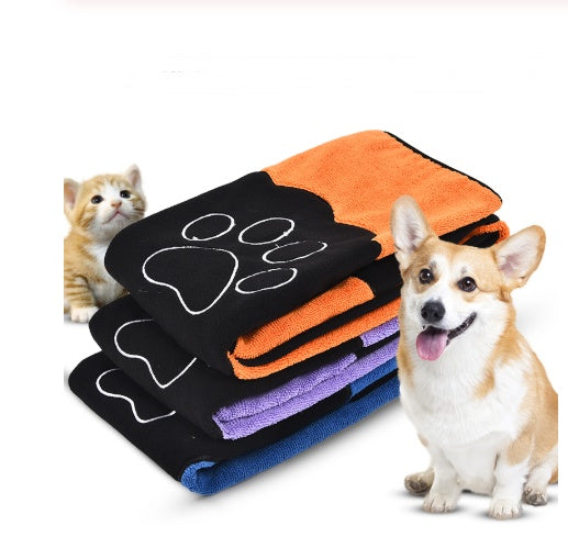 Absorbent Pet Bath Towel Quick-Dry Soft Fiber