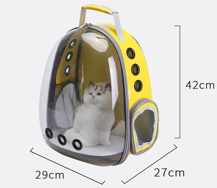 Portable Pet Backpack Carrier Bubble Space Capsule 360° View