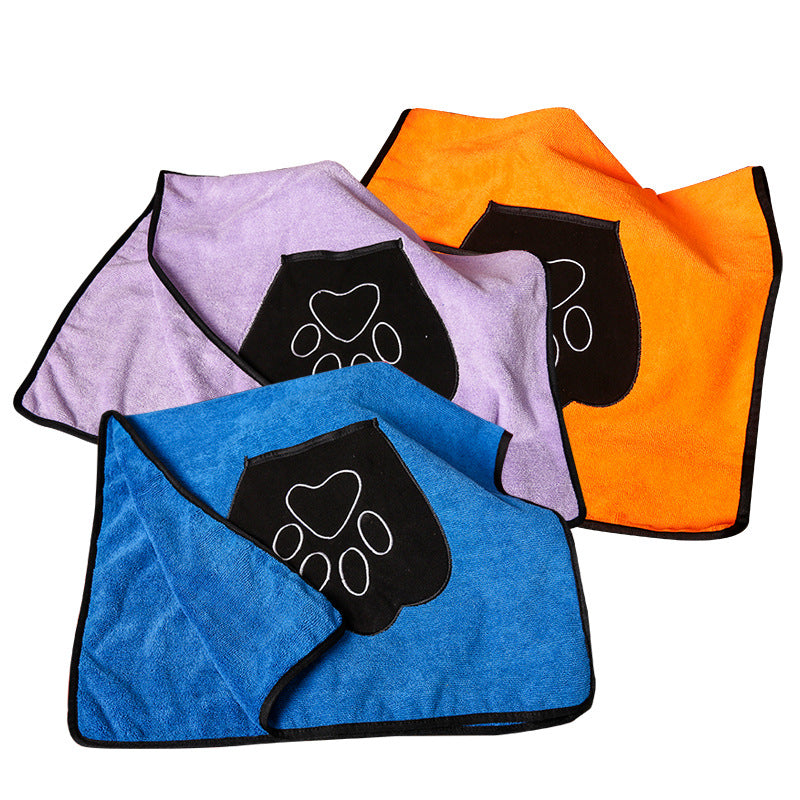 Absorbent Pet Bath Towel Quick-Dry Soft Fiber