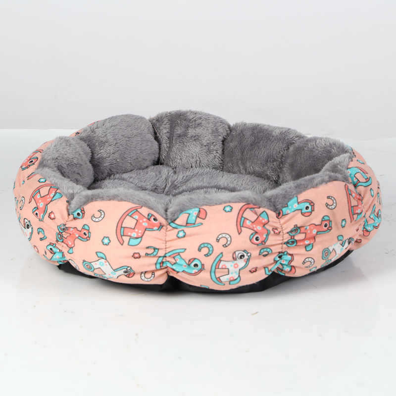Calming Donut Pet Bed Soft Fluffy Round Design
