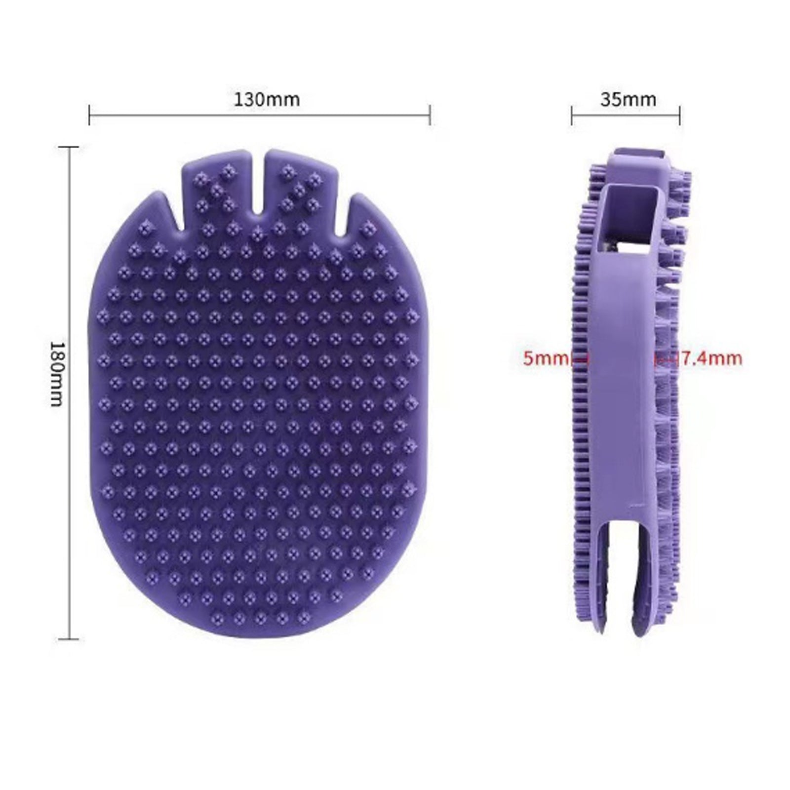 Dual-Sided Pet Grooming Brush Soft Bristle Massage Shampoo Tool