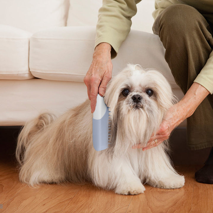 Silicone Pet Massage Grooming Brush With Fur Remover