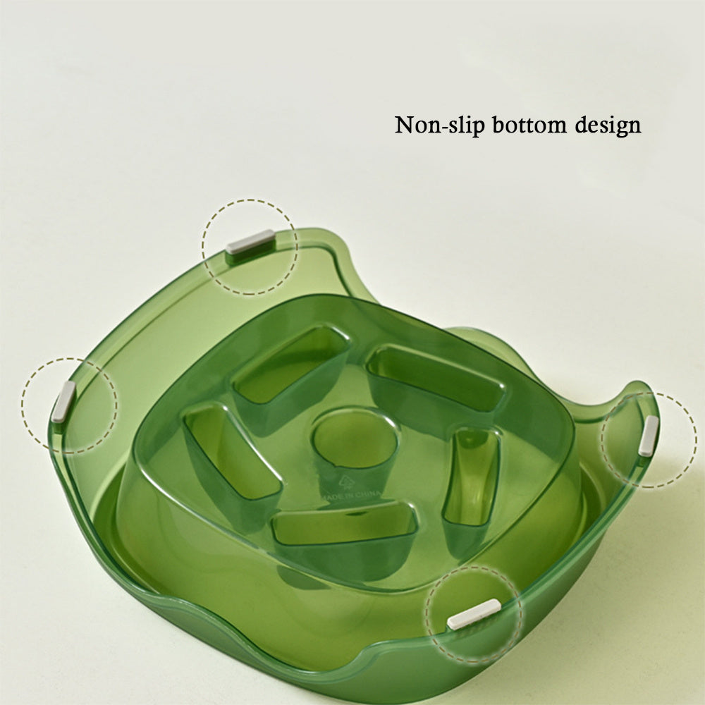 Slow Anti-Choking Plastic Pet Water And Food Bowl