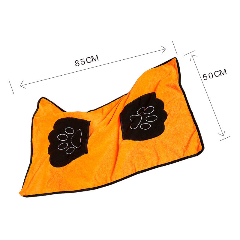 Absorbent Pet Bath Towel Quick-Dry Soft Fiber