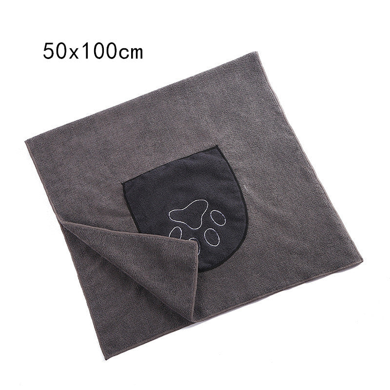Absorbent Pet Bath Towel Quick-Dry Soft Fiber