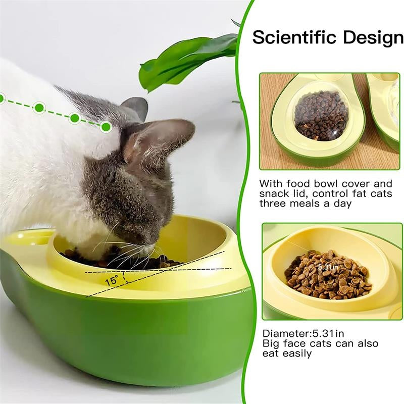 Automatic Avocado-Shaped Pet Water And Food Dispenser