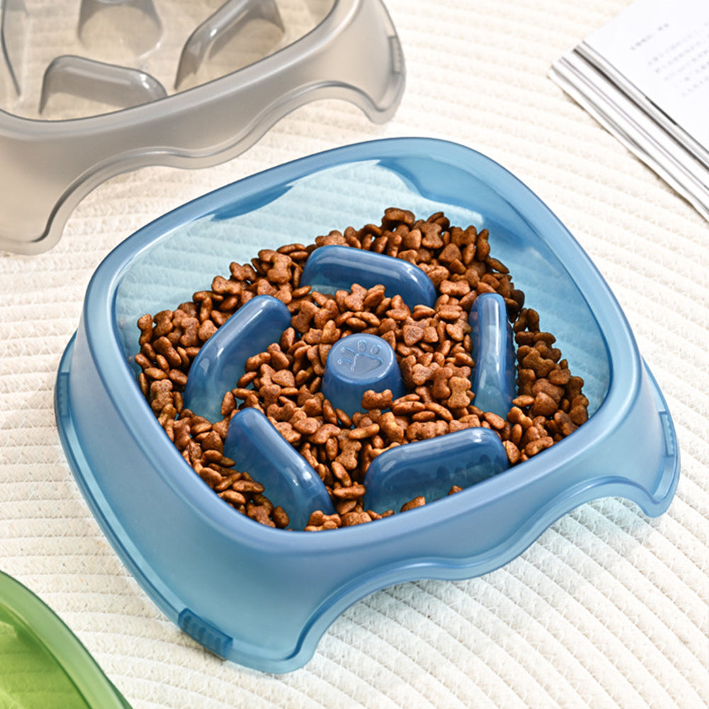 Slow Anti-Choking Plastic Pet Water And Food Bowl