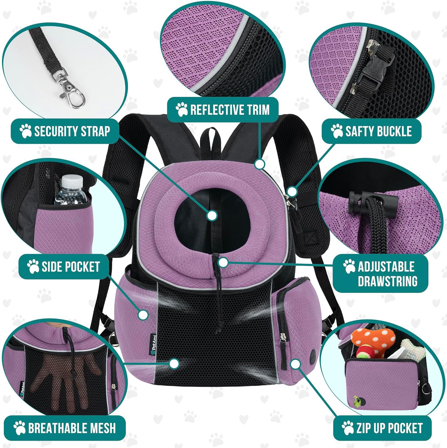 Portable Pet Carrier Backpack Breathable Travel Bag