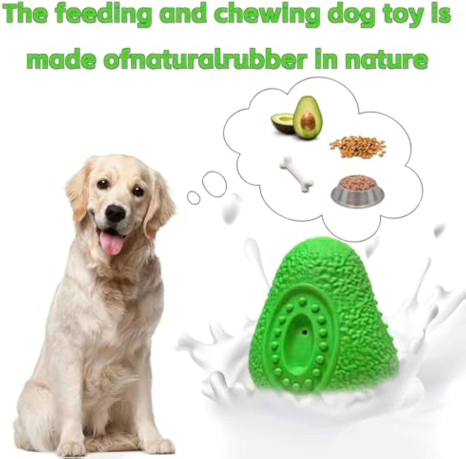 Indestructible Chew-Resistant Safe Rubber Pet Toy