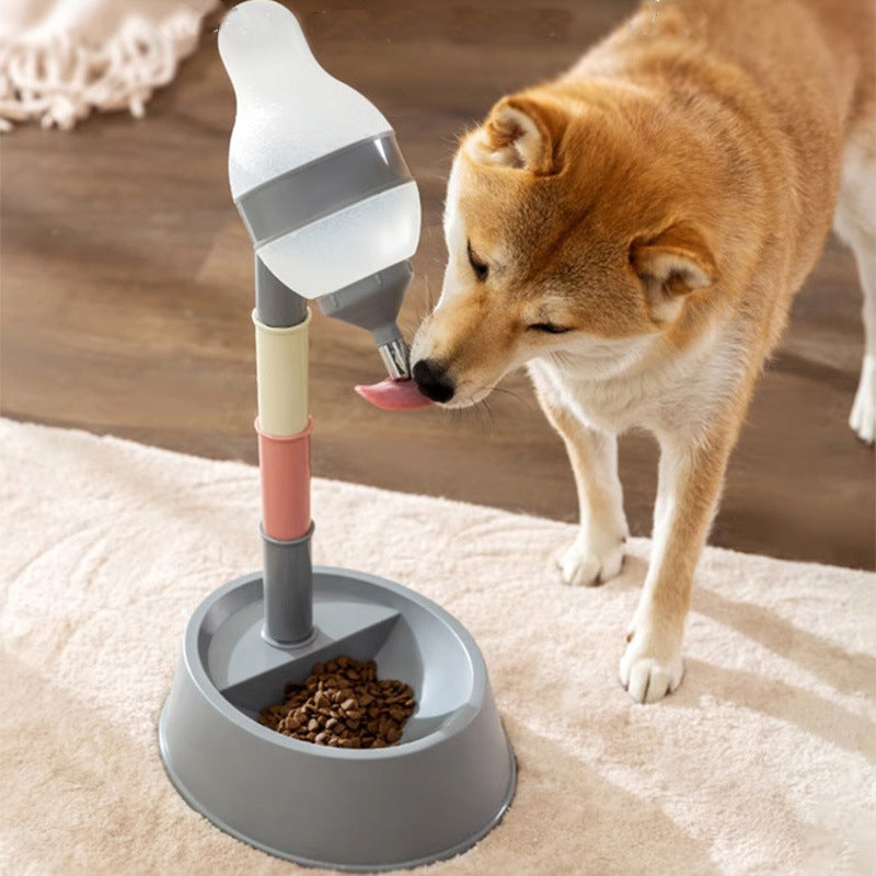 Standing Water Dispenser Adjustable Height Automatic Pet Bowl