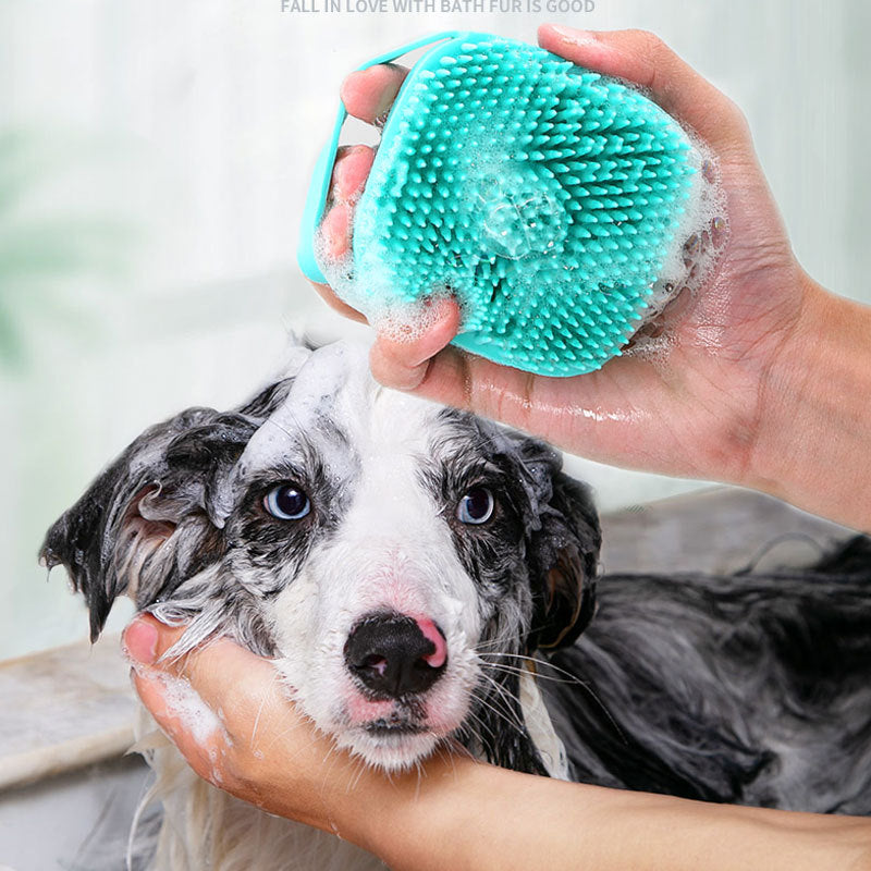 Silicone Pet Massage Bath Brush Gentle Grooming Tool