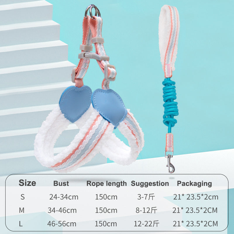 Pet Breathable Summer Chest Vest Leash Walking Harness
