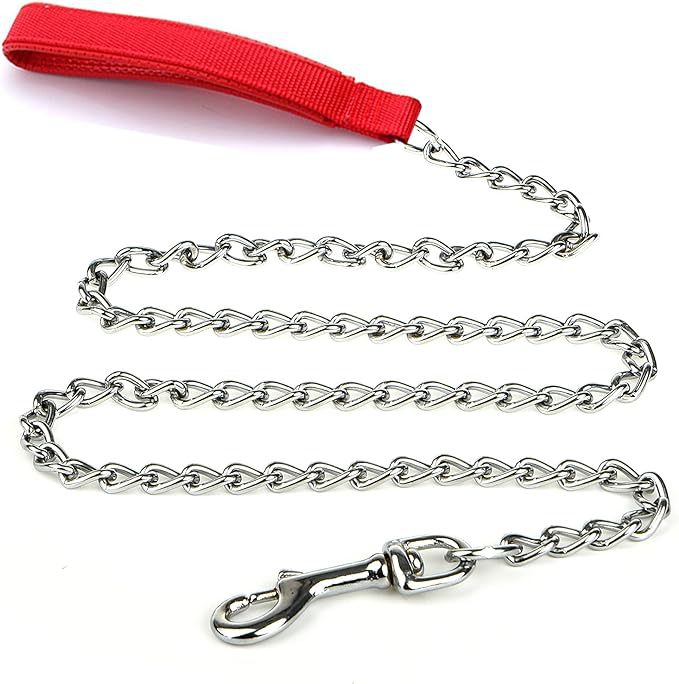 Heavy Duty Metal Pet Leash Chew Proof Chain Handle