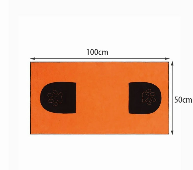 Absorbent Pet Bath Towel Quick-Dry Soft Fiber