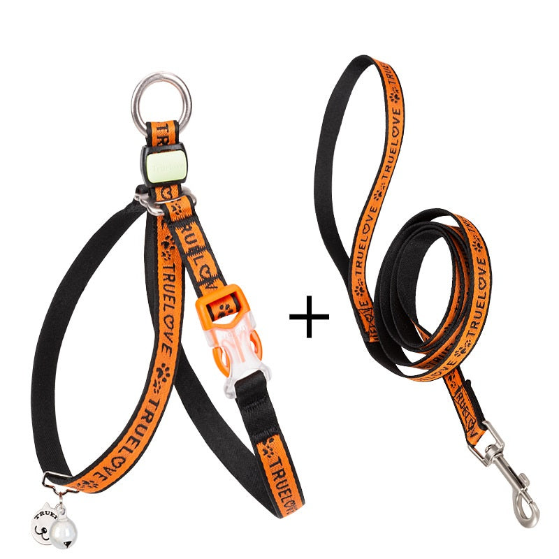 Pet Chest Strap Harness Vest Adjustable Leash for Small Pets