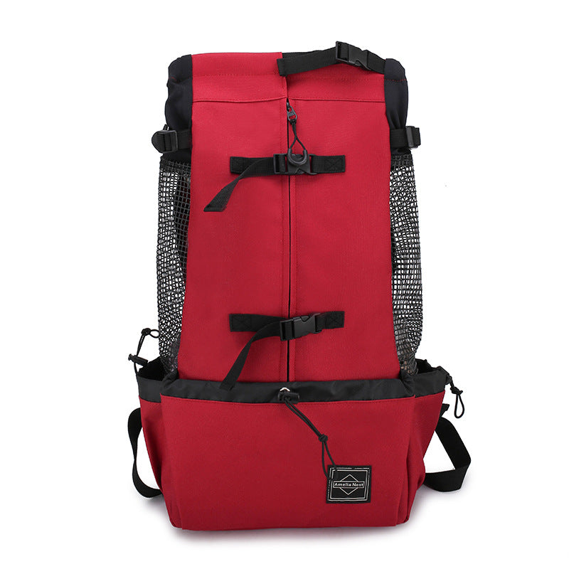 Double-Shoulder Pet Carrier Backpack Portable Travel Bag