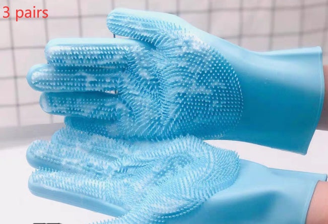 Silicone Pet Grooming Glove Brush Bath Massage Cleaning Comb