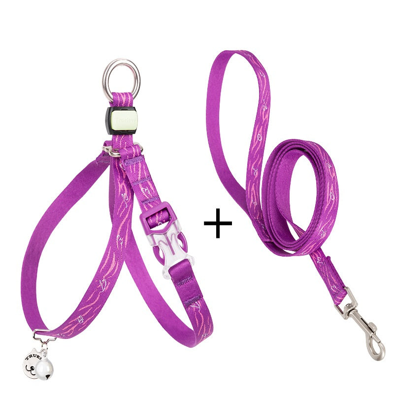 Pet Chest Strap Harness Vest Adjustable Leash for Small Pets
