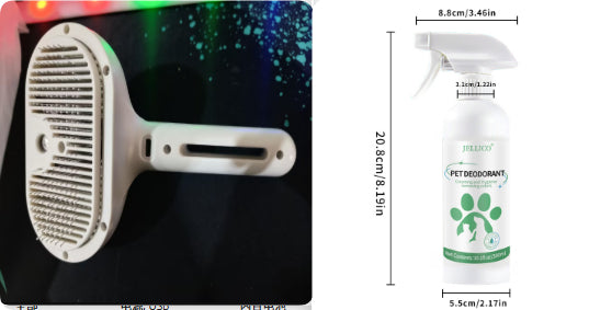 Self-Cleaning Pet Hair Removal Comb With Dematting Tool